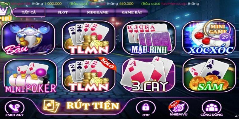 Đa dạng thể loại tại cao thủ game bài Ku9995